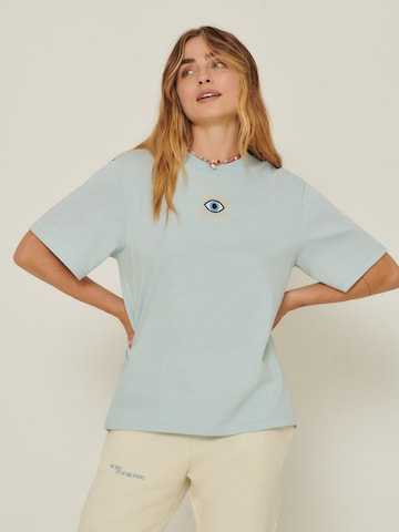 ABOUT YOU x Sofia Tsakiridou Shirt 'Tia' in Blauw: voorkant