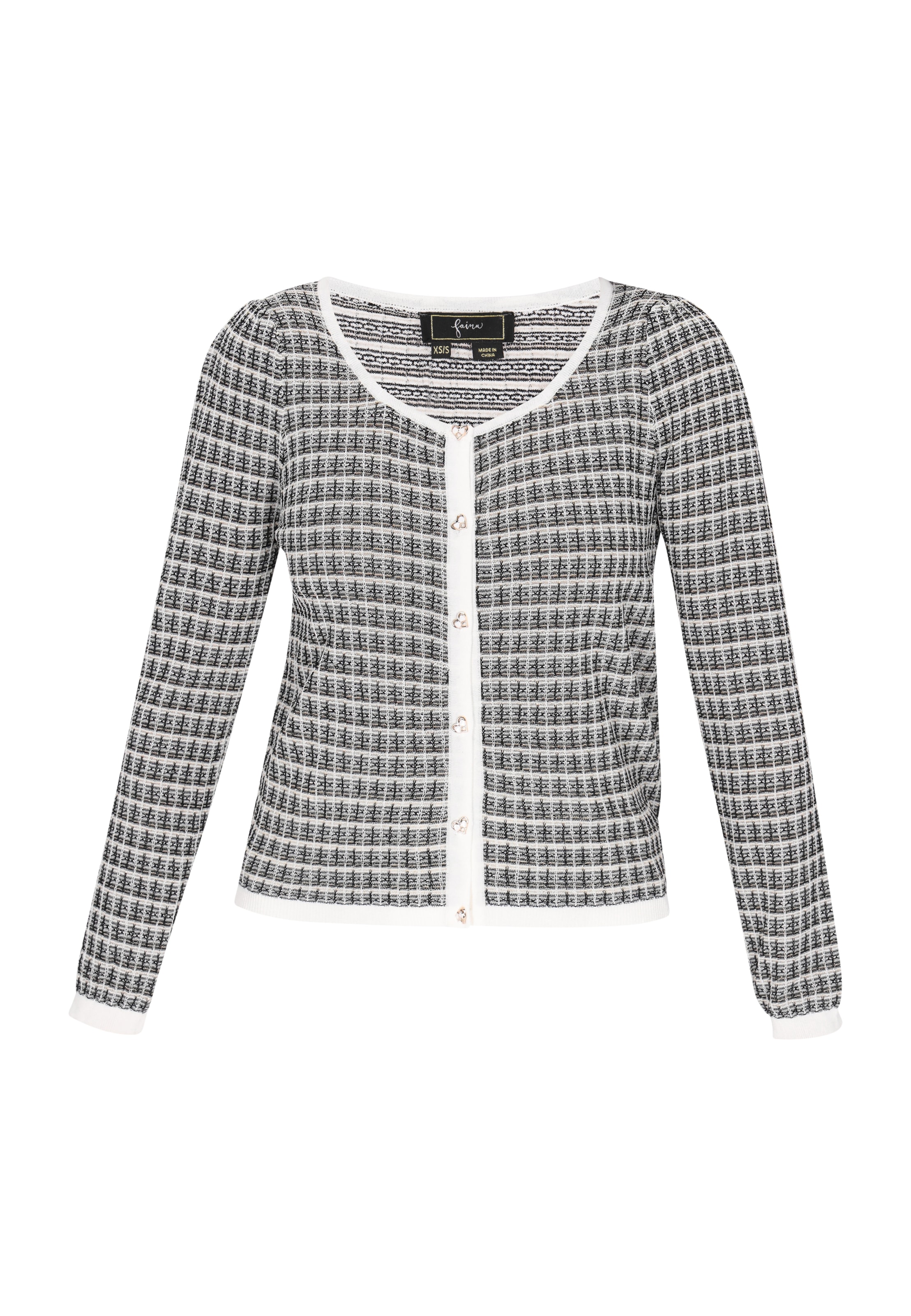 Cardigan 'Fashion Look' faina en noir : devant