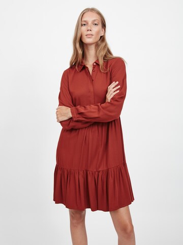 VILA - Vestido camisero 'Morose' en rojo: frente