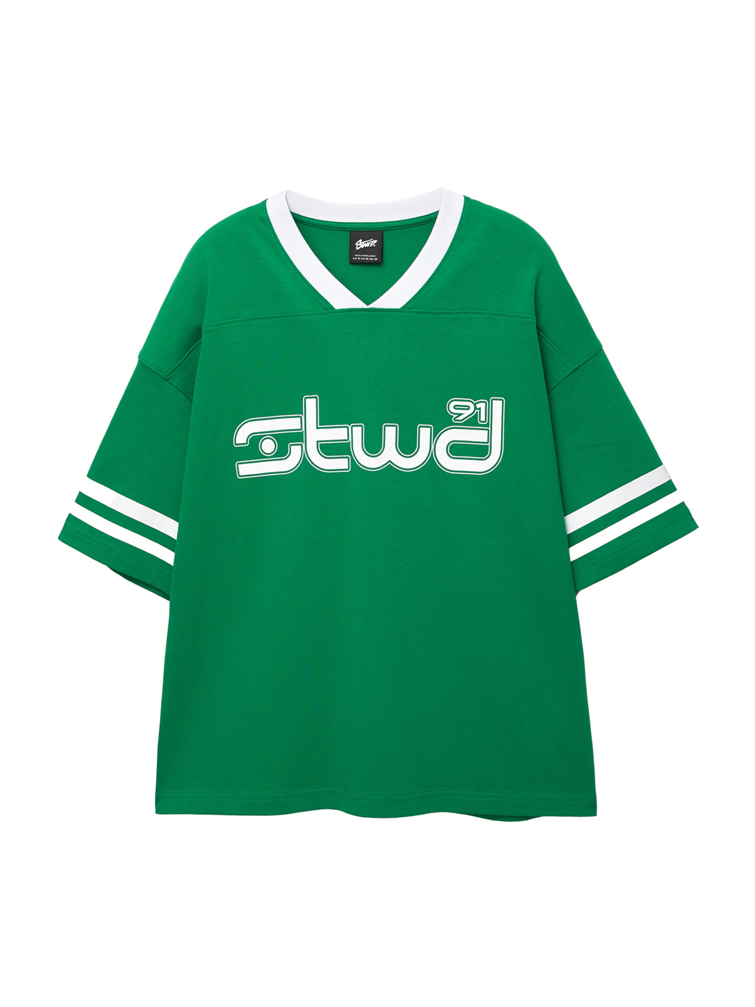 Maglietta 'STWD' di Pull&Bear in verde: frontale