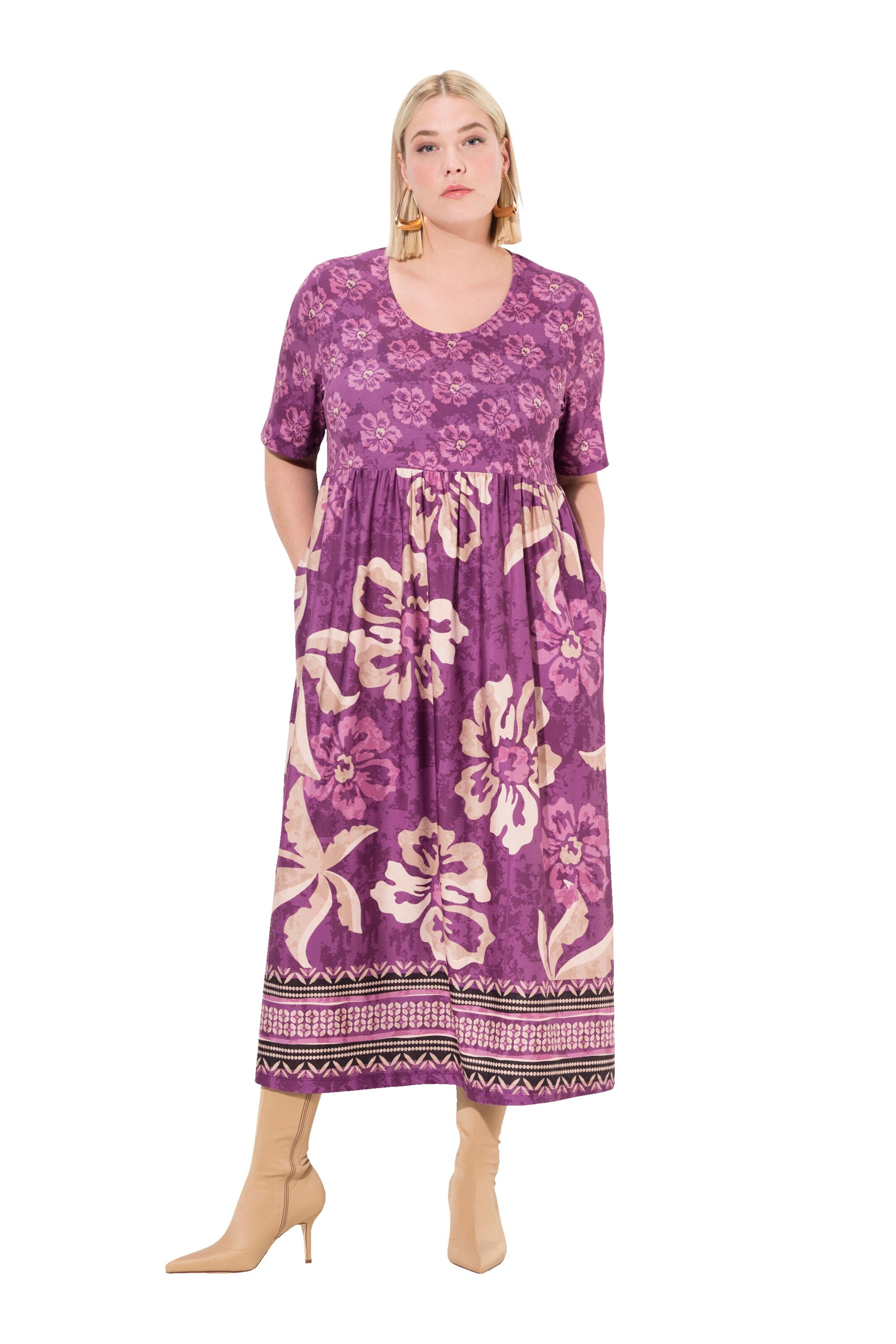 Ulla Popken Kleid in Lila: Vorderseite