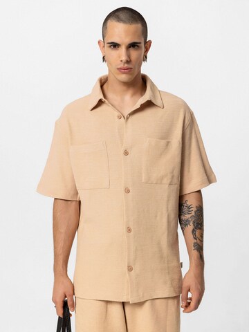VAMOS CLO Button Up Shirt 'Moselle' in Beige: front