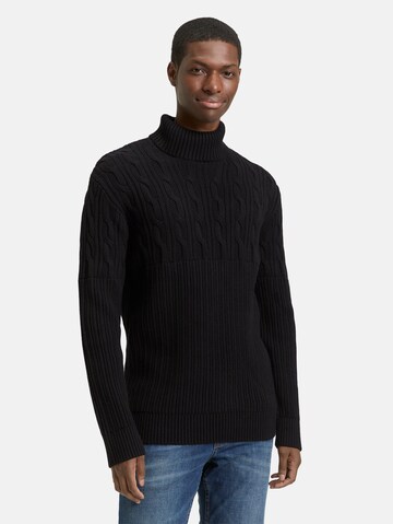 TOM TAILOR DENIM Pullover in Schwarz: Vorderseite