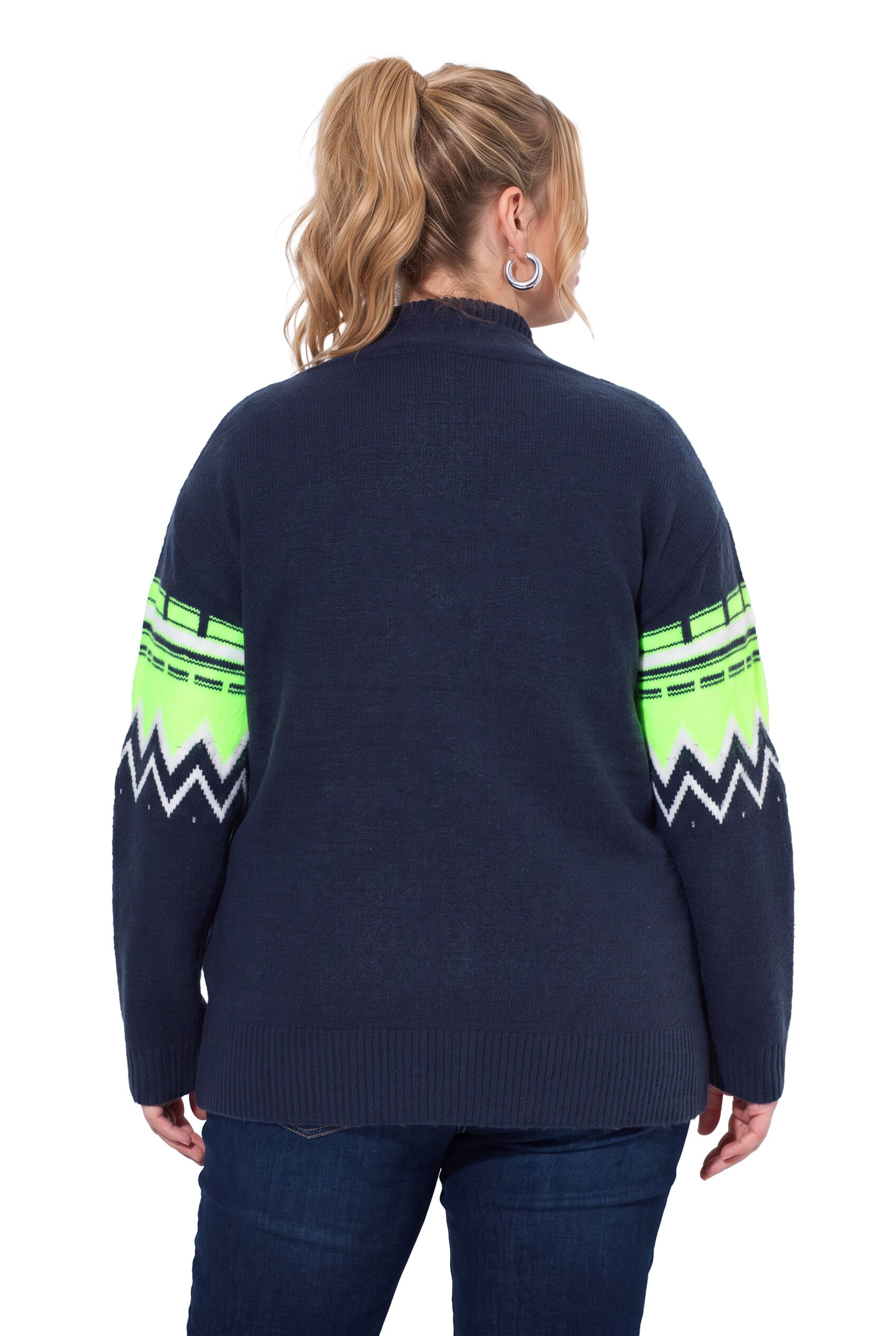 Ulla Popken Strickjacke in Blau