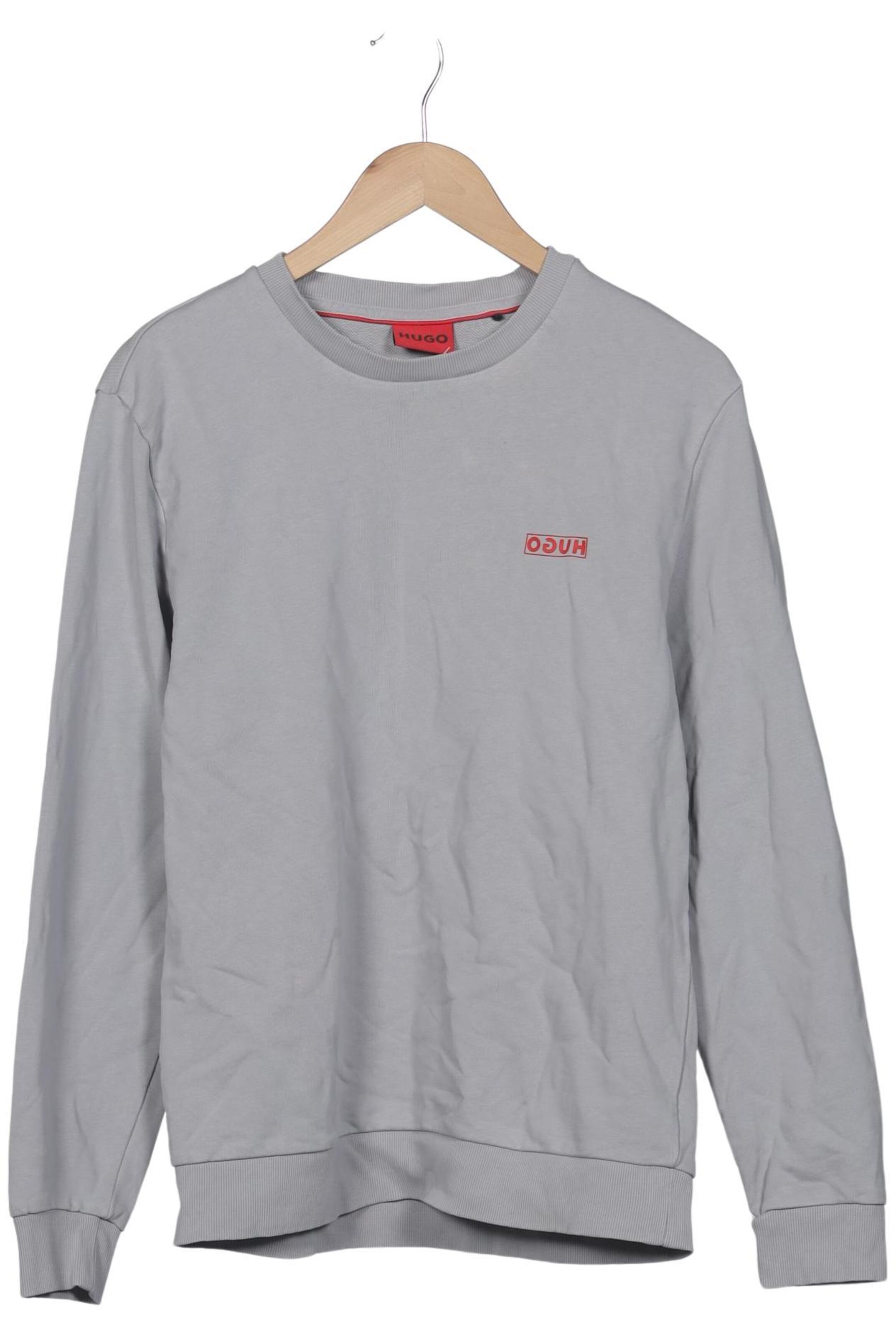 HUGO Sweatshirt & Zip-Up Hoodie in L in Grey: front