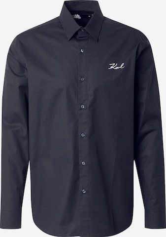 Karl Lagerfeld Regularny krój Koszula w kolorze niebieski: przód