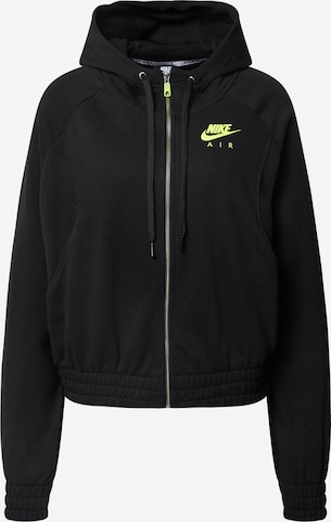 Nike Sportswear Zip-Up Hoodie in Black: front