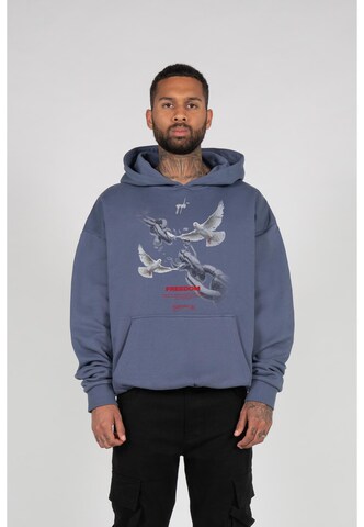 MJ Gonzales Sweatshirt 'Freedom' in Blue: front