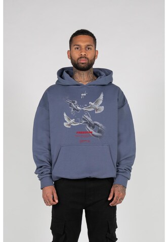 MJ Gonzales Sweatshirt 'Freedom' in Blauw: voorkant