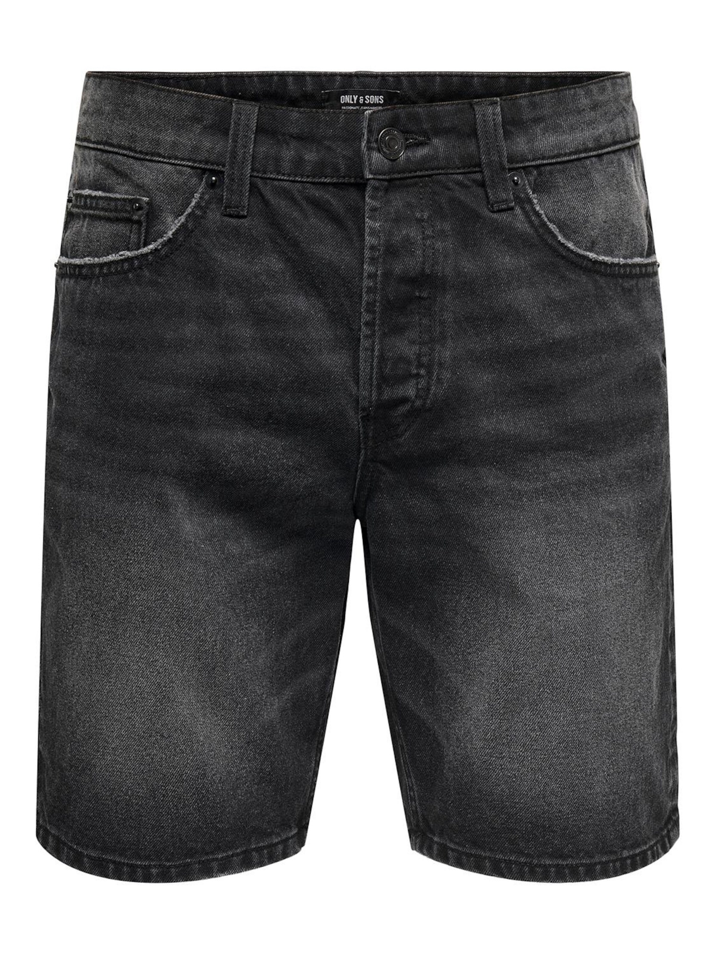 Only & Sons Regular Jeans 'Edge Box' in Black: front