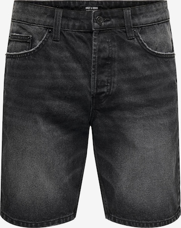 Only & Sons Regular Jeans 'Edge Box' in Black: front