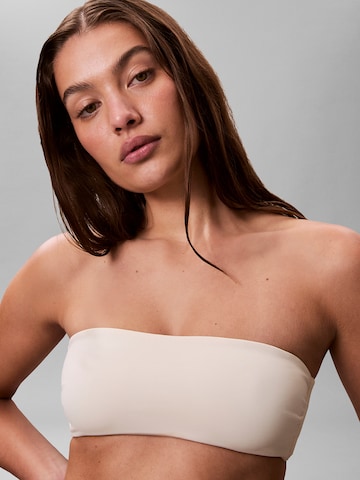 Calvin Klein Swimwear Bandeau Bikinitop 'Essentials' in Beige