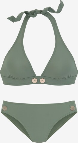 VIVANCE Triangel Bikini in Groen: voorkant