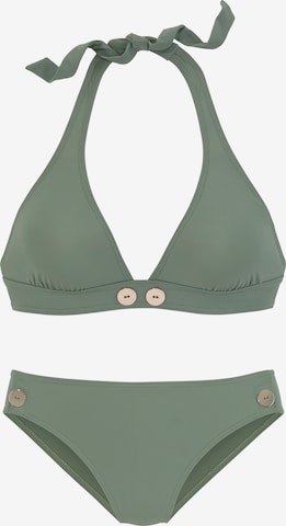VIVANCE Triangle Bikini in Green: front