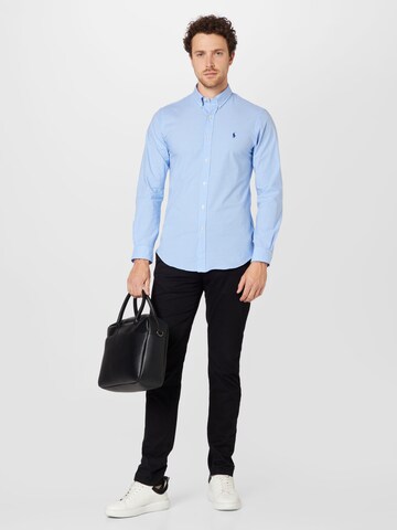 Coupe slim Chemise Polo Ralph Lauren en bleu