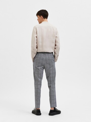 SELECTED HOMME Regular Pleat-Front Pants 'Noah' in Grey