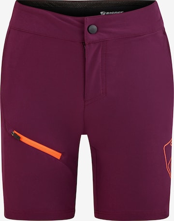 ZIENER Workout Pants 'NATSU X-Function' in Purple: front