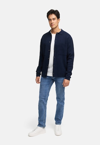 INDICODE JEANS Gebreid vest 'Bellino' in Blauw