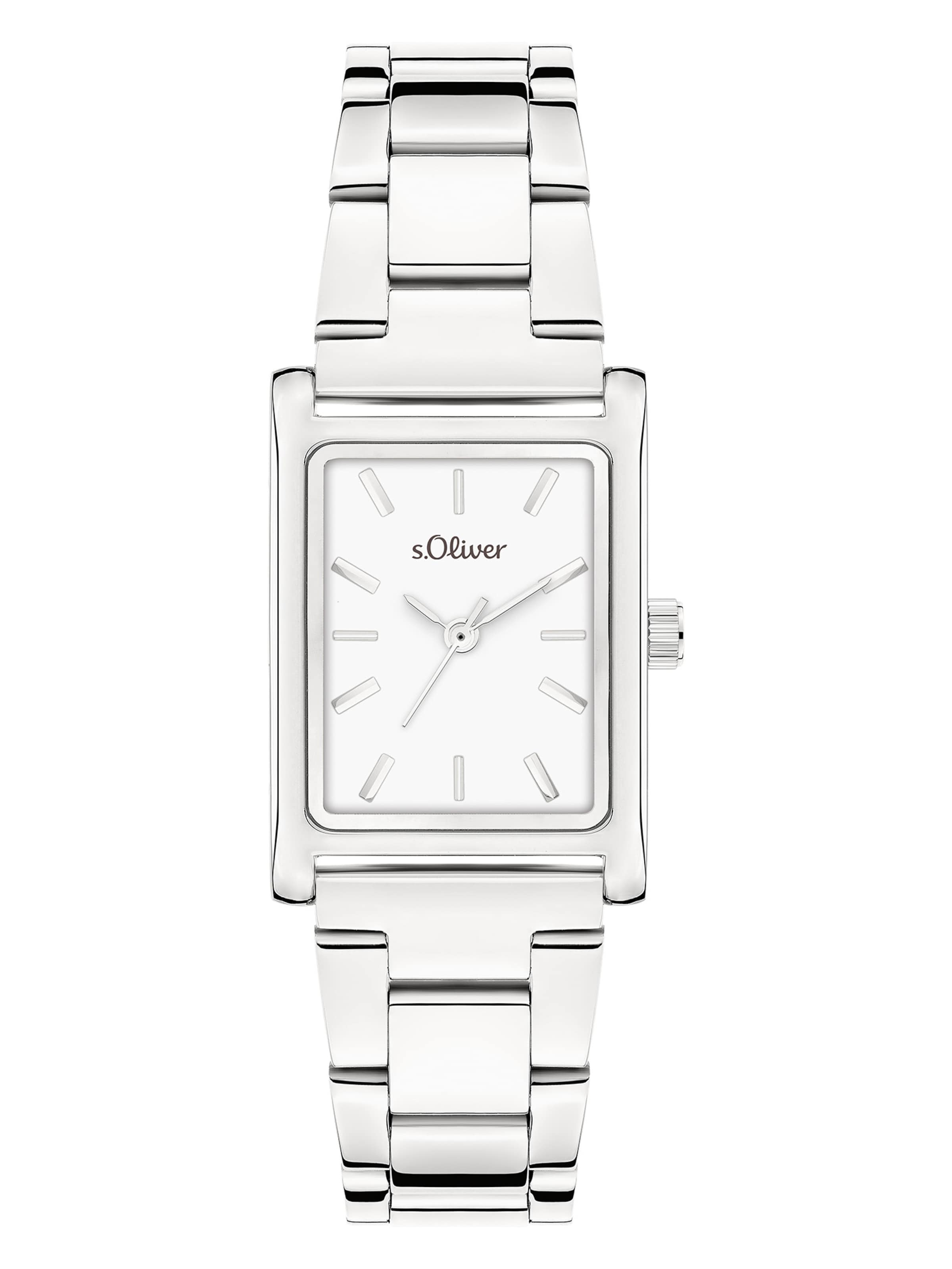 Montre à affichage analogique s.Oliver en argent : devant