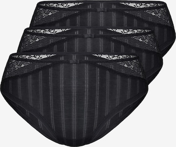 sassa Panty 'Natural Stripe' in Schwarz: Vorderseite