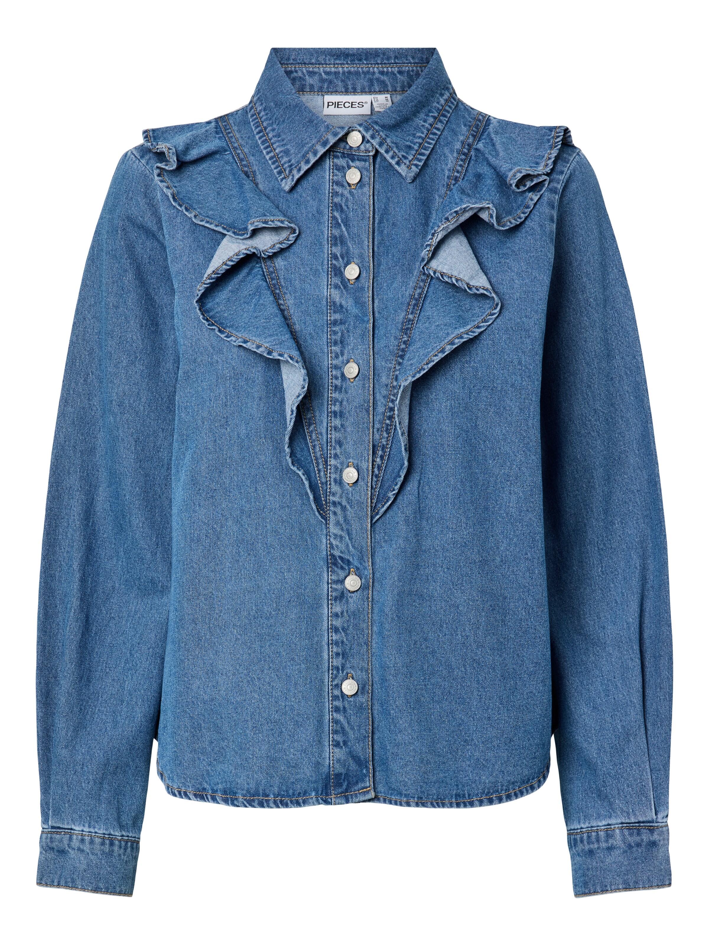 PIECES Blúzka 'PCEVA', veľkosť XS - modrá denim, Produkt