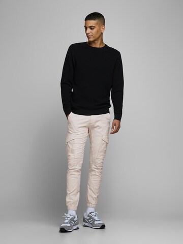 JACK & JONES Tapered Hose 'Paul Flake' in Beige