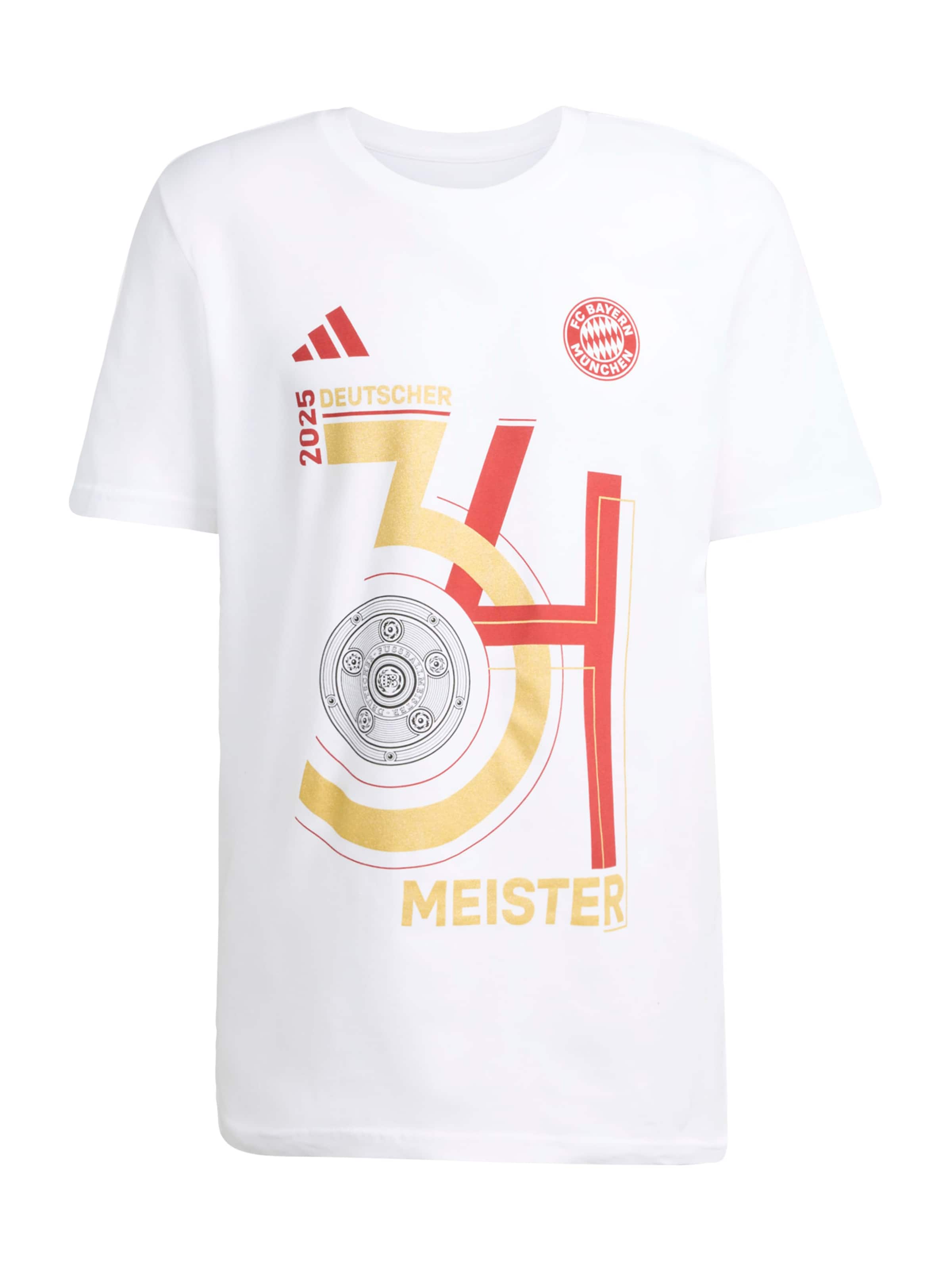 ADIDAS PERFORMANCE Performance shirt 'Deutscher Meister 2025' in White: front