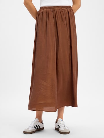 AMERICAN VINTAGE Rok ' Buchette ' in Bruin: voorkant