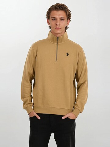 U.S. POLO ASSN. Sweatshirt in Beige: Vorderseite