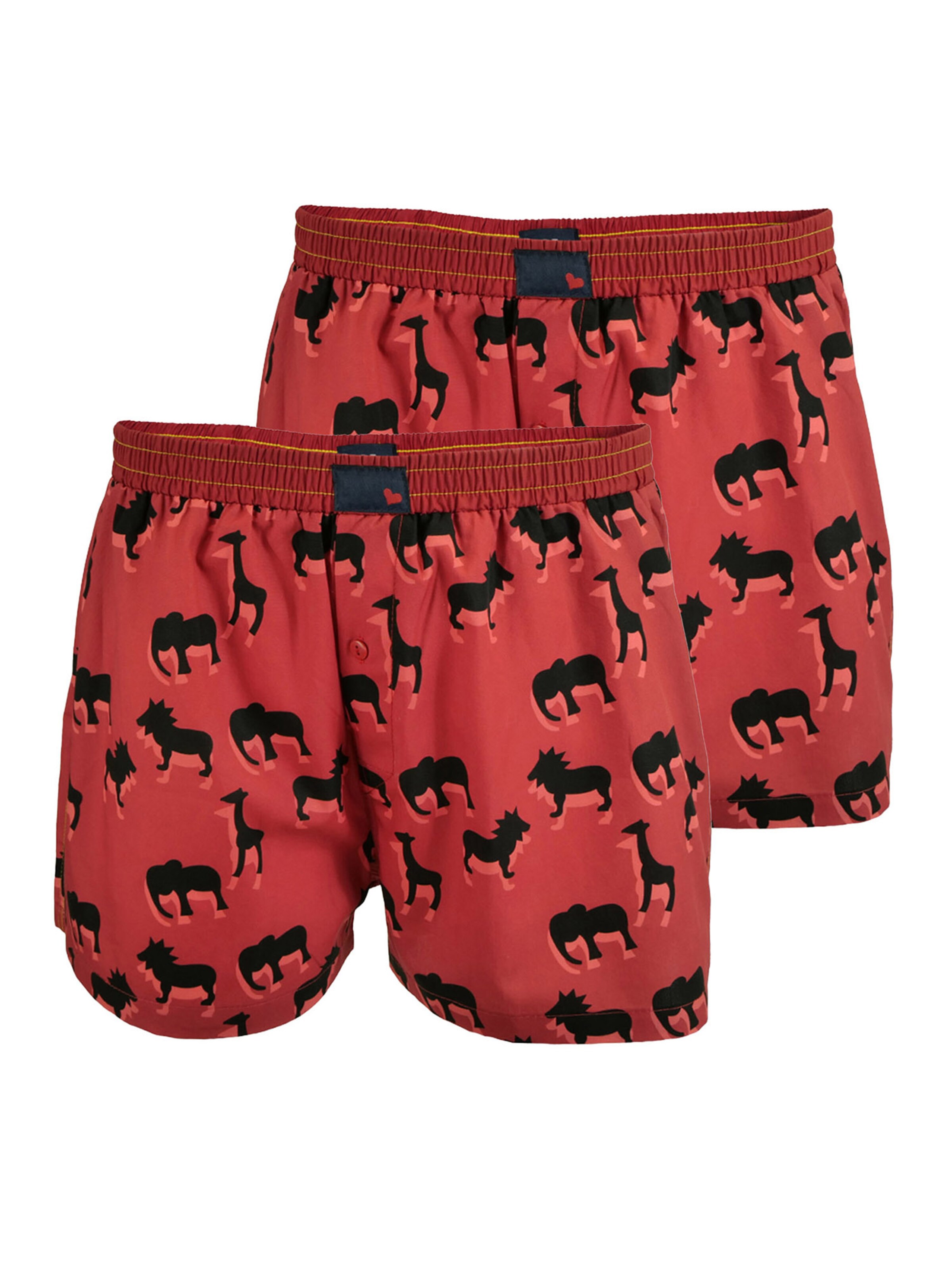 UNABUX Boxershorts 'Flying Falcon' in Rood: voorkant
