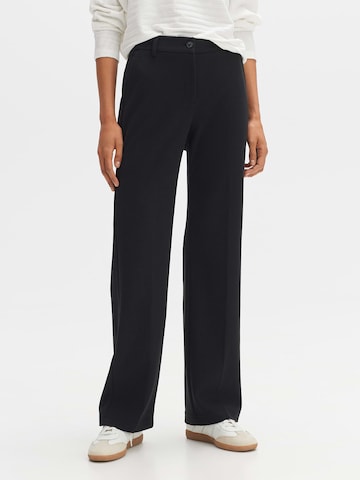 OPUS Regular Pleated Pants 'Mauno' in Black: front