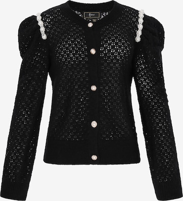 faina - Cárdigan en negro: frente