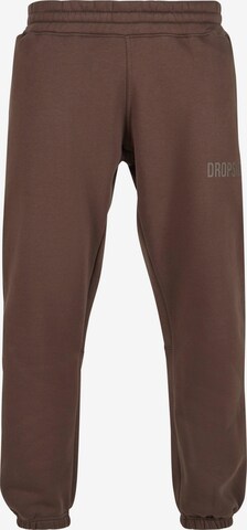 Dropsize Loose fit Pants in Brown: front