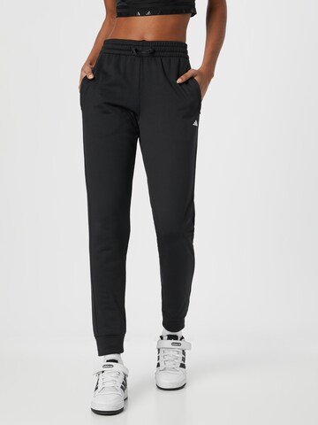 ADIDAS PERFORMANCE Дънки Tapered Leg Спортен панталон 'Aeroready Game And Go' в черно: отпред