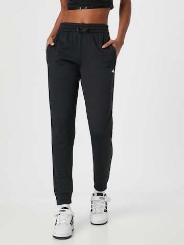ADIDAS PERFORMANCE Tapered Sports trousers 'Aeroready Game And Go  Tapered' in Black: front