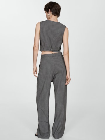 MANGO Wide leg Pleat-front trousers 'Bowery' in Grey