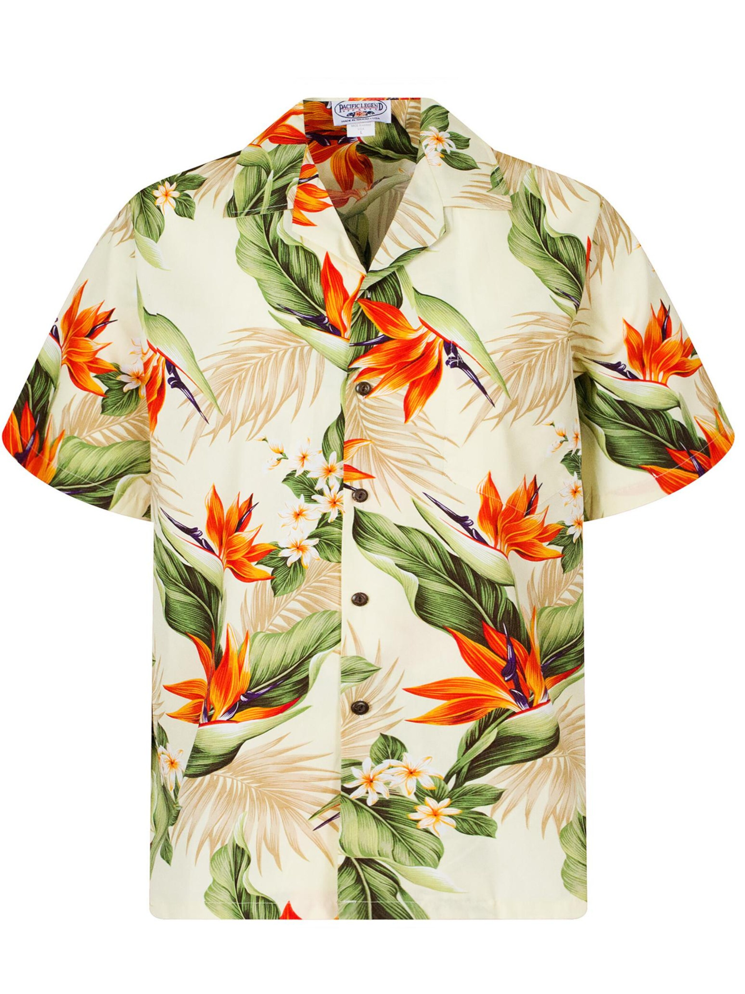 Pacific Legend Regular Fit Hemd 'Strelitzie' in Beige: Vorderseite