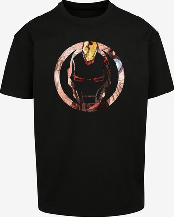 Maglietta 'Marvel Iron Man Montage Symbol' di F4NT4STIC in nero: frontale