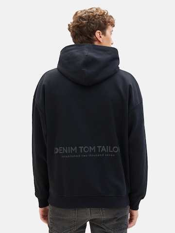 TOM TAILOR DENIM Sweatshirt in Zwart