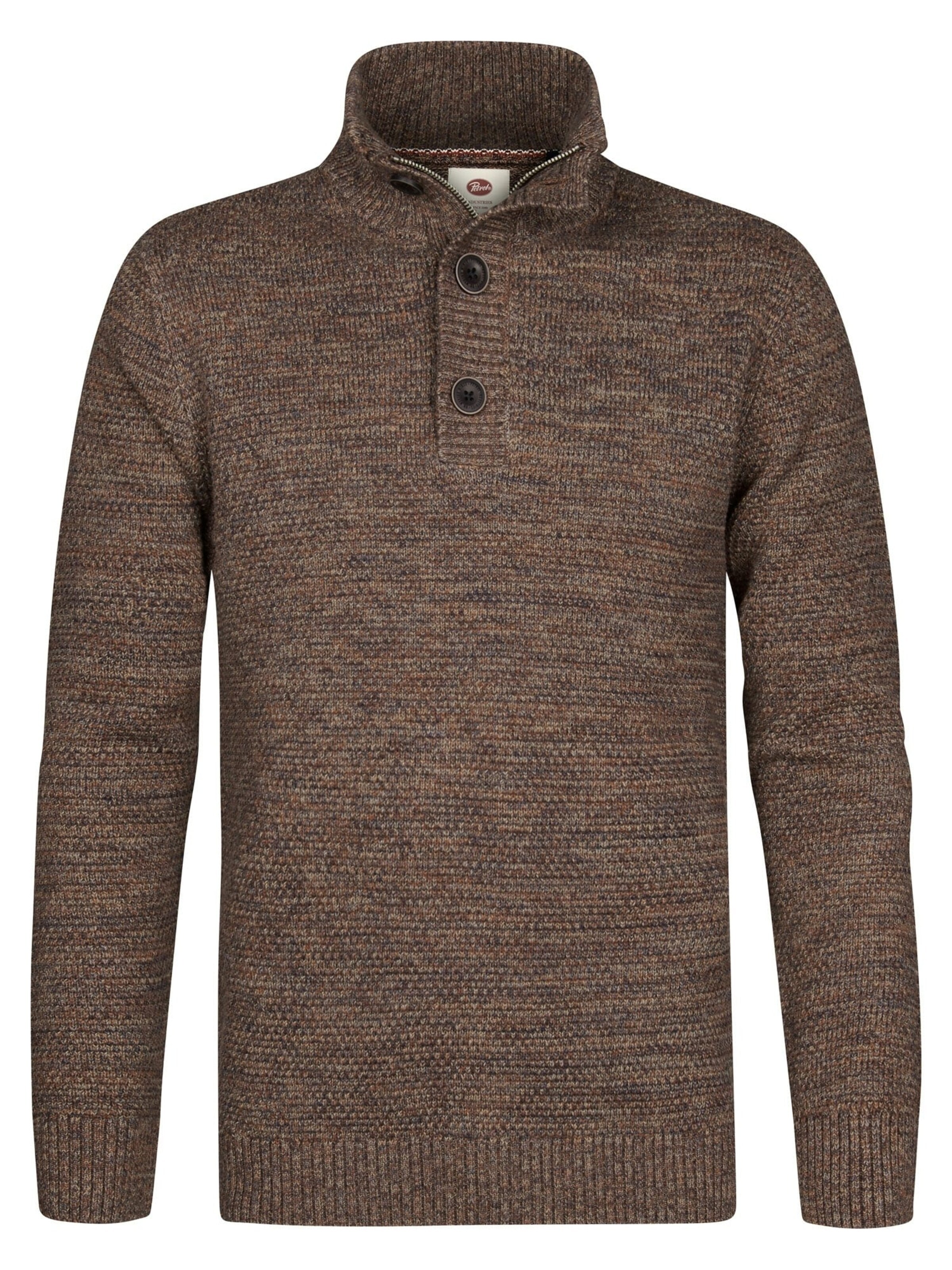 PETROL INDUSTRIES MEN Sweater in Brown: front