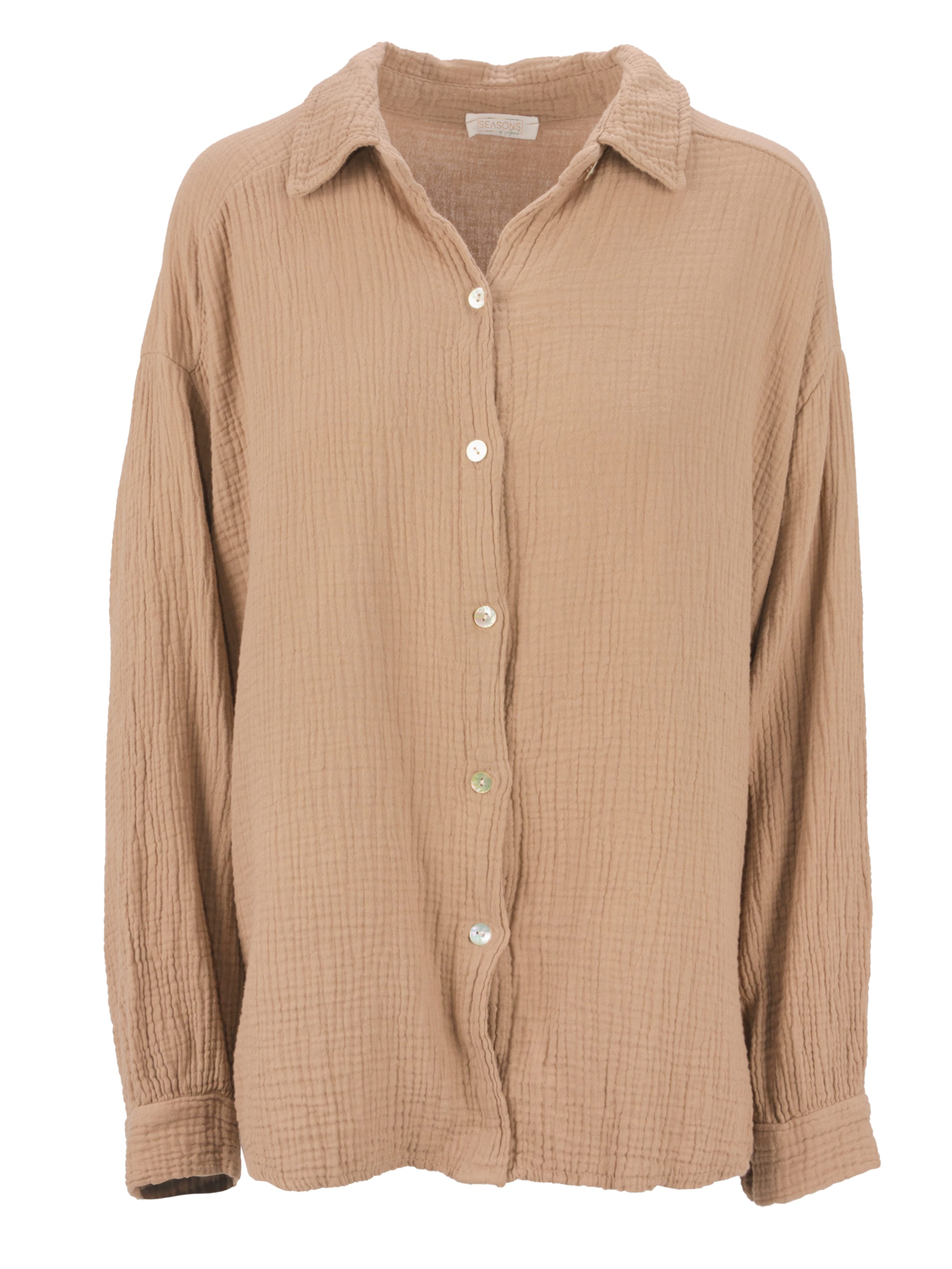 Seasons of April Blouse 'Sasha' in Bruin: voorkant