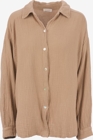 Seasons of April Blouse 'Sasha' in Brown: front