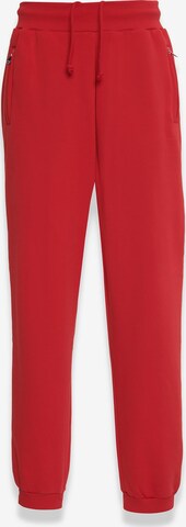 Effilé Pantalon Dropsize en rouge : devant