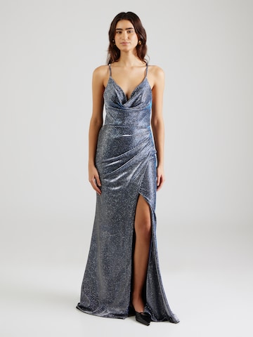 Robe de soirée LUXUAR en bleu : devant
