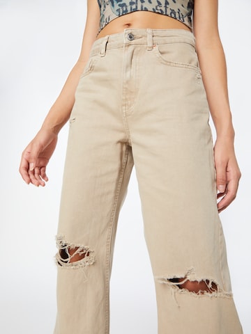 Tally Weijl Wide Leg Jeans i beige