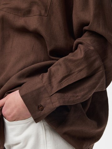 Chemisier 'PCPia' PIECES en marron