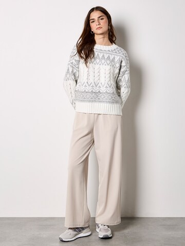 Apricot Fair Isle Cable Knit Jumper ' ' in Beige