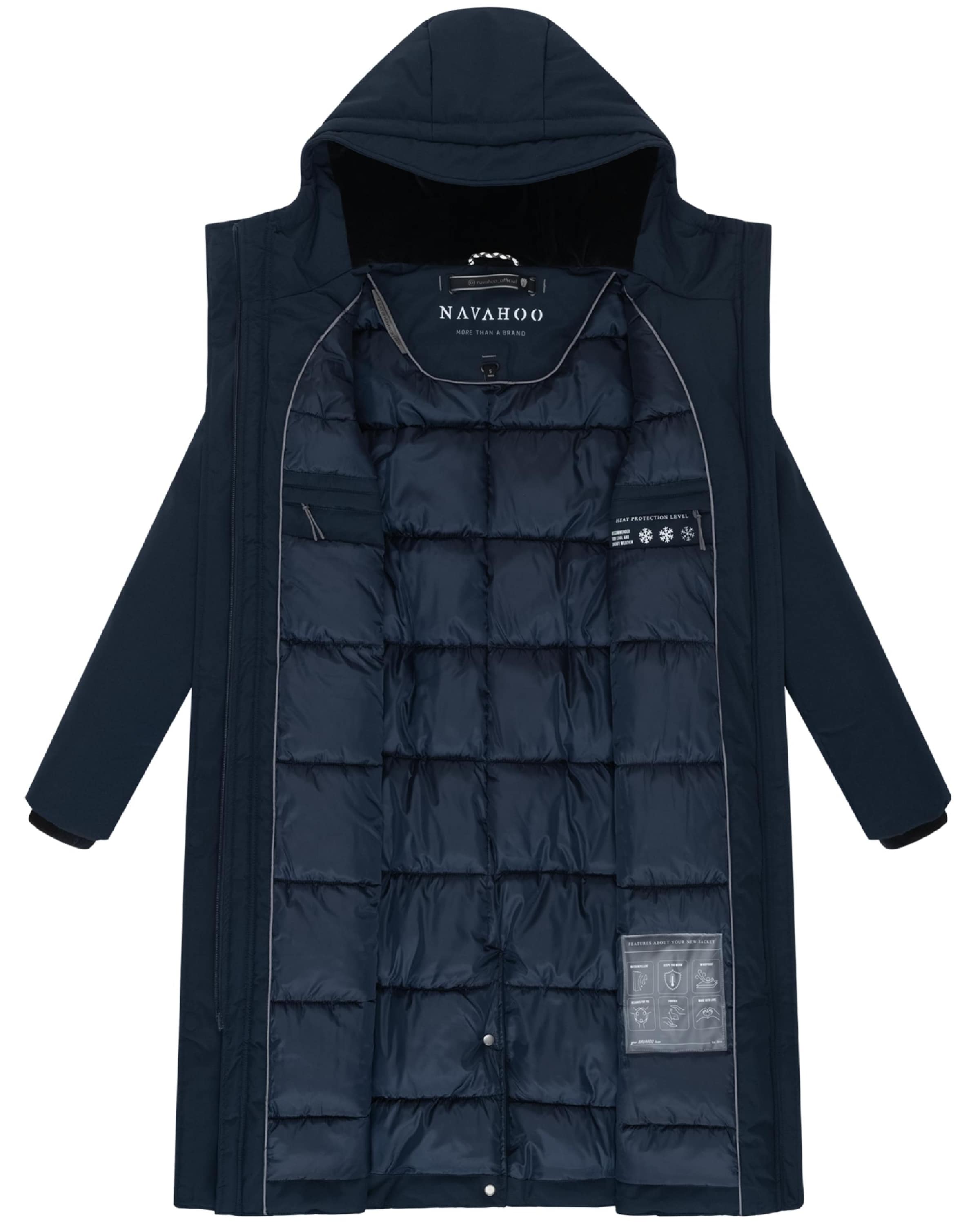 NAVAHOO Wintermantel 'Eismelodie 14' in Blauw