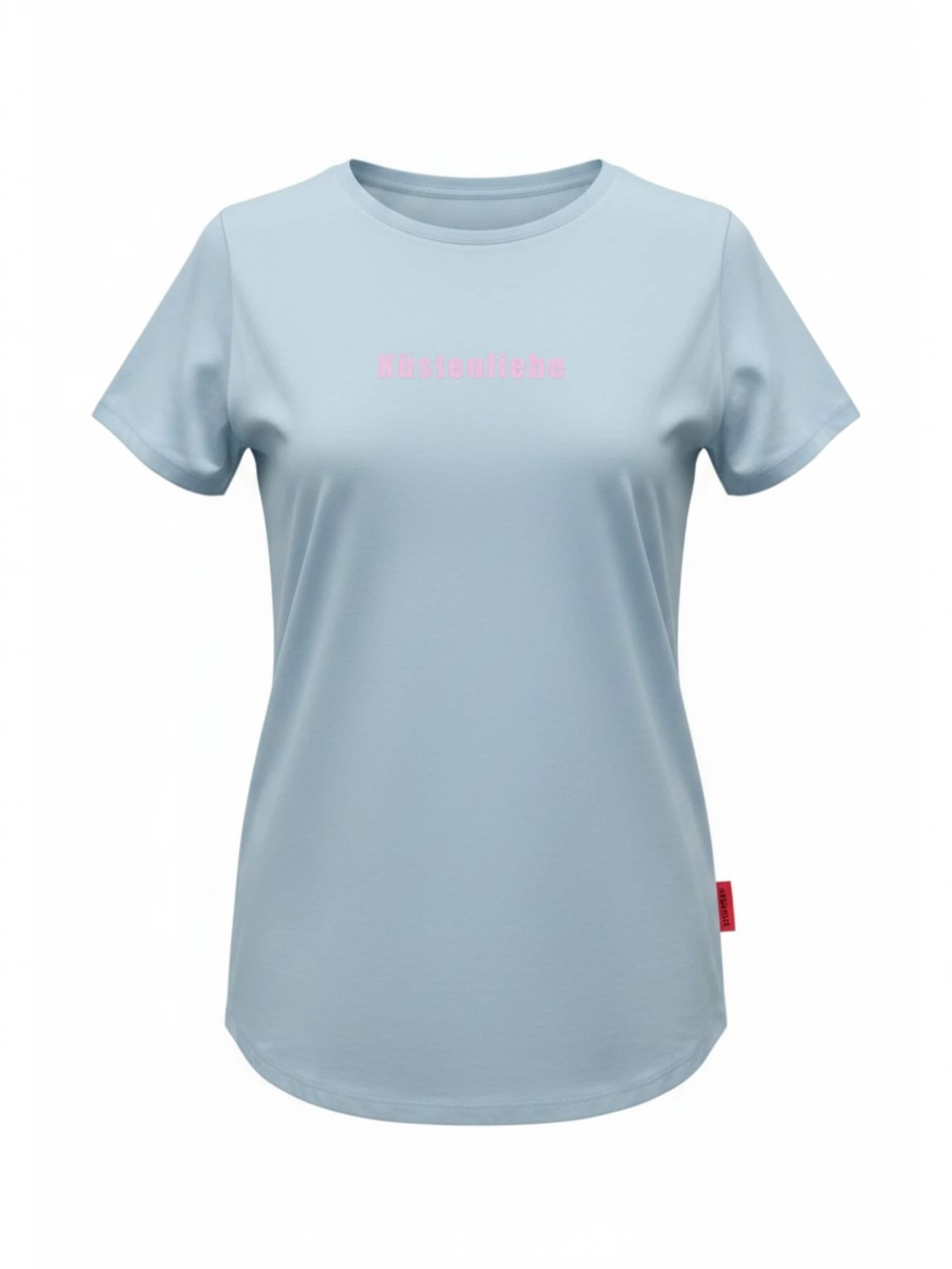 salzhaut Shirt 'Steentje - Küstenliebe' in L in de kleur Lichtblauw / Pink, Productweergave