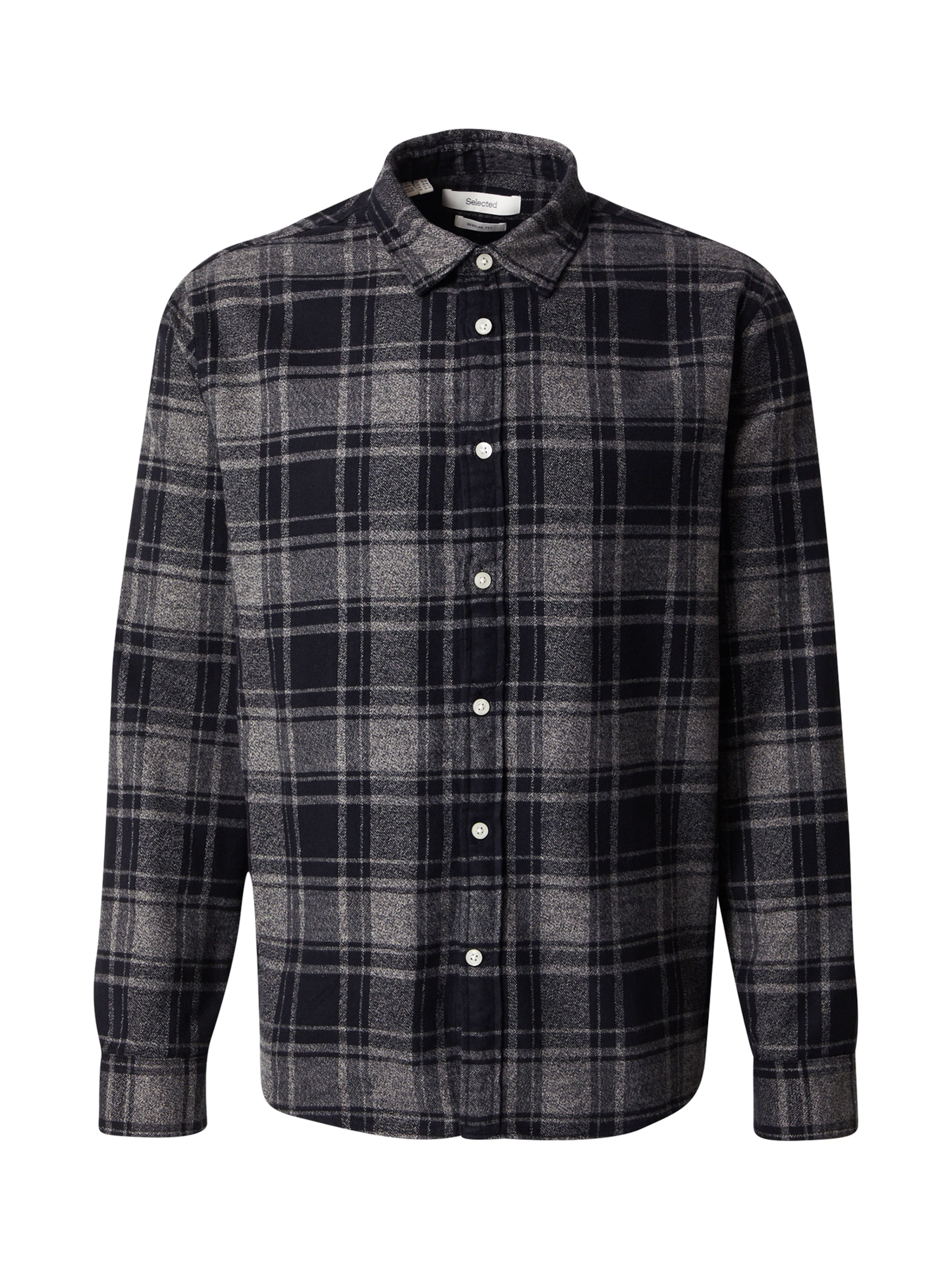 SELECTED - Ajuste regular Camisa 'SLHNOAH' en negro: frente